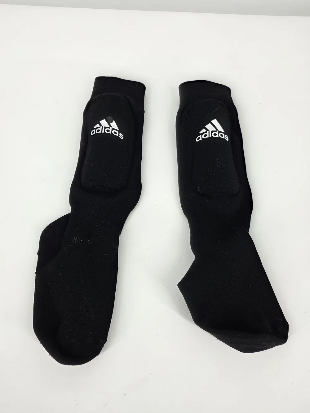 Adidas Youth Soccer Shin Guard Socks Integrated Padded Guard Black